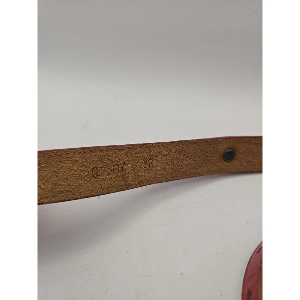 Vintage Tony Llama Red Leather Western Womens Belt 35